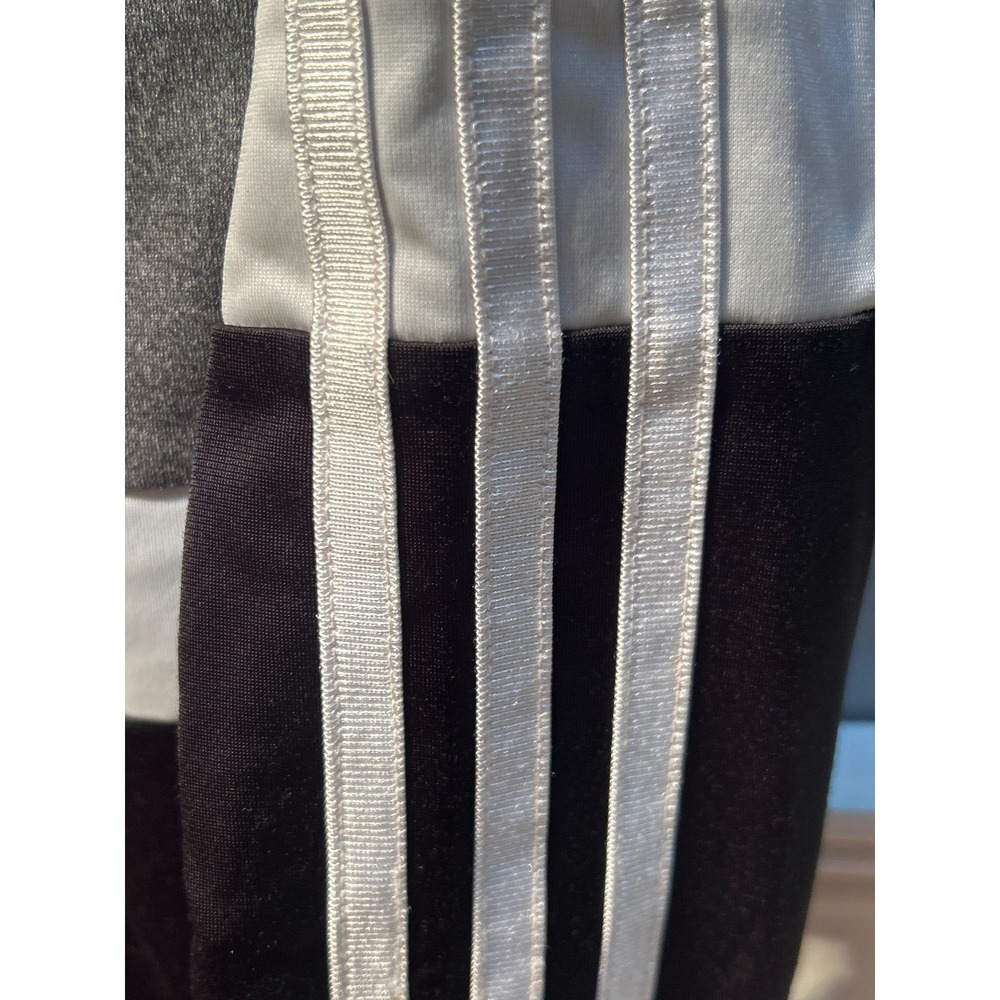 Adidas Boys Track Jacket Grey Black White Colorblock Full Zip Size Large 14/16‎ - Picture 3 of 7